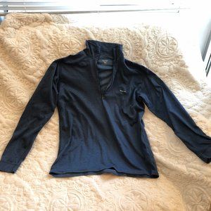 Patagonia 1/2 Zip Blue Pop Over Shirt Long Sleeve